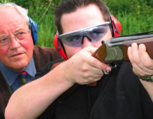 Clay Pidgeon Shooting Tutor and Pupil Clay Pidgeon Shooting Tutor and Pupil